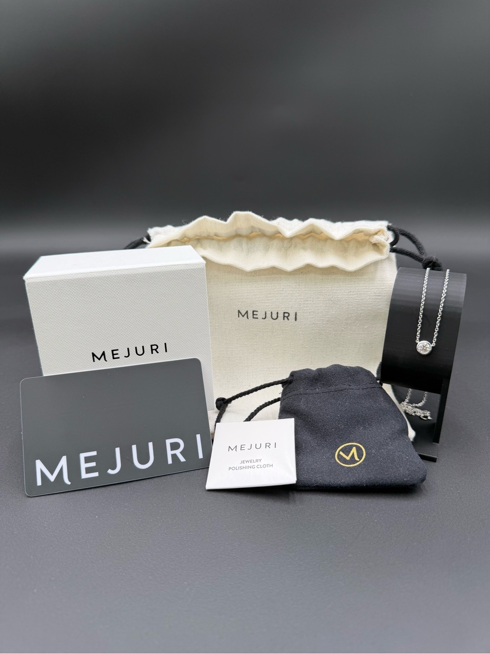 Mejuri Silver Bezel Diamond Pendant Necklace